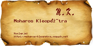 Moharos Kleopátra névjegykártya
